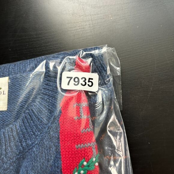 VTG Susan Bristol Cardigan Women Medium Christmas 90s Hand Embroidered Holiday - Picture 15 of 15